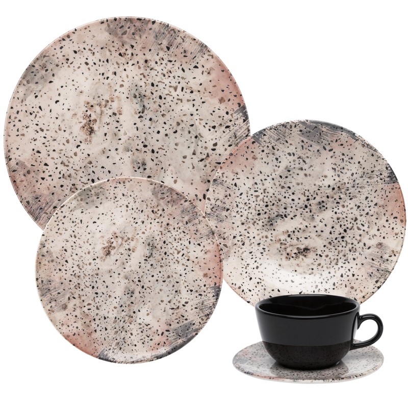 Nwaba Terrazzo 20 Piece Dinnerware Set, Service for 4