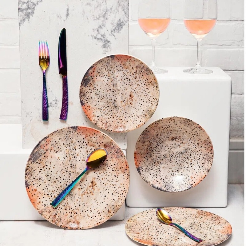 Nwaba Terrazzo 20 Piece Dinnerware Set, Service for 4