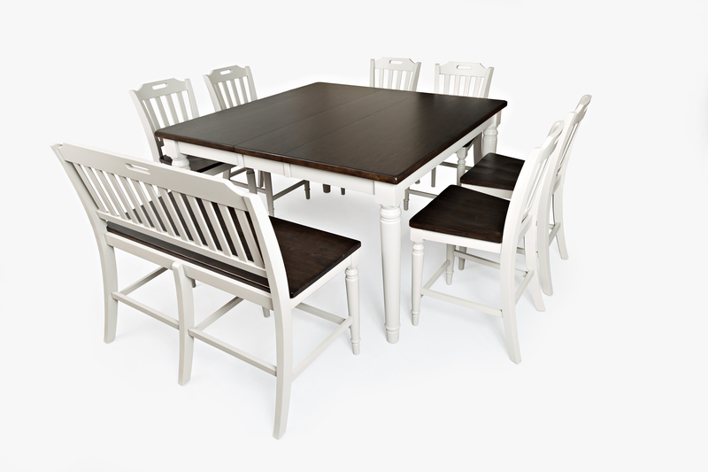 Olavo Counter Height Extendable Solid Wood Dining Set