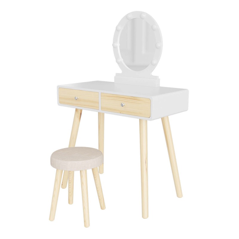 Olivar Vanity Set with Stool and Mirror