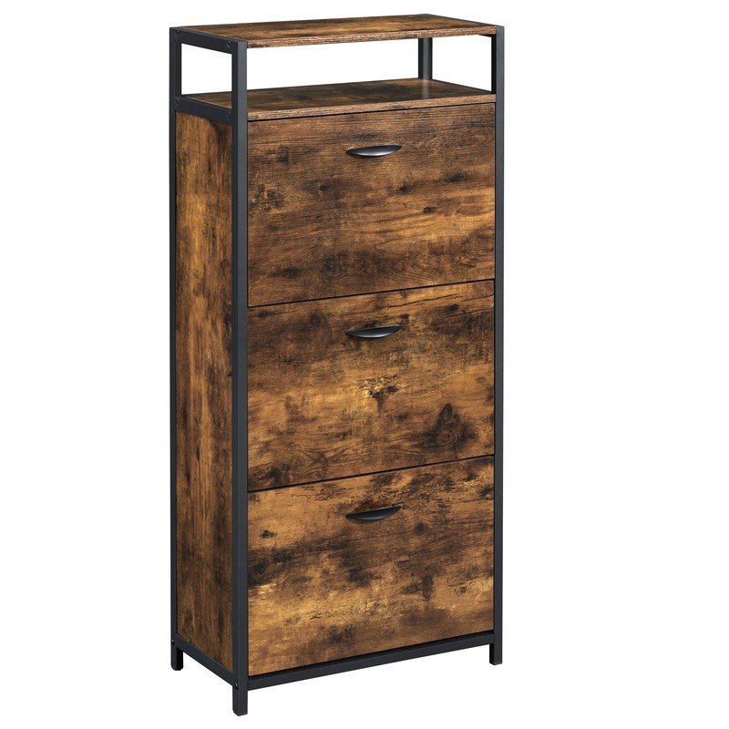 Open 18 Pair Shoe Storage Cabinet