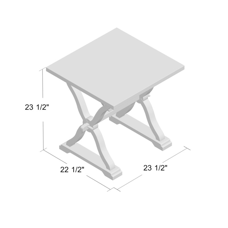 Ornellas Solid Wood Trestle Coffee Table