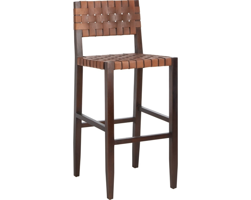 Oronogo Woven Leather Counter Stool