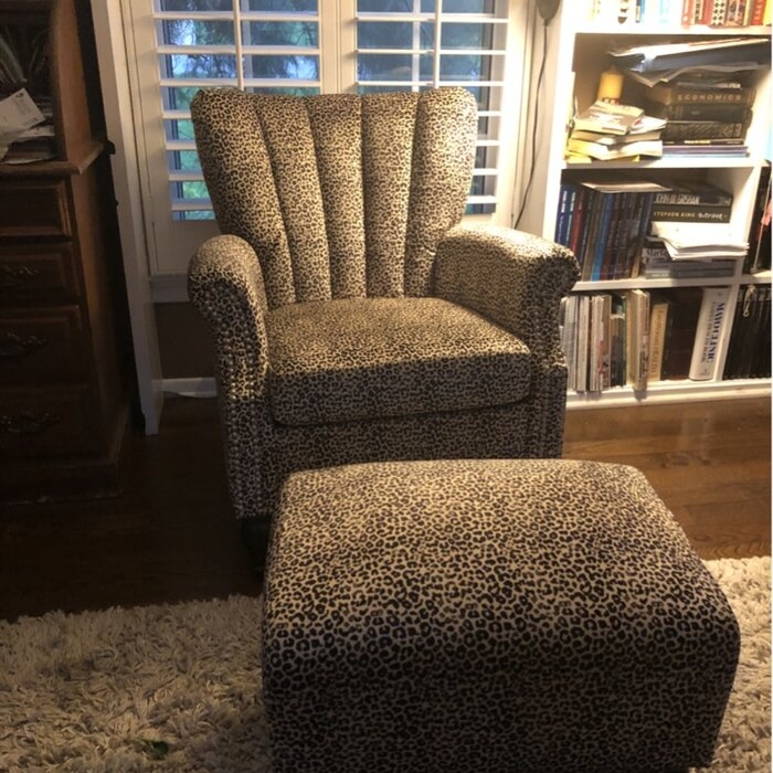 animal print chair and ottoman