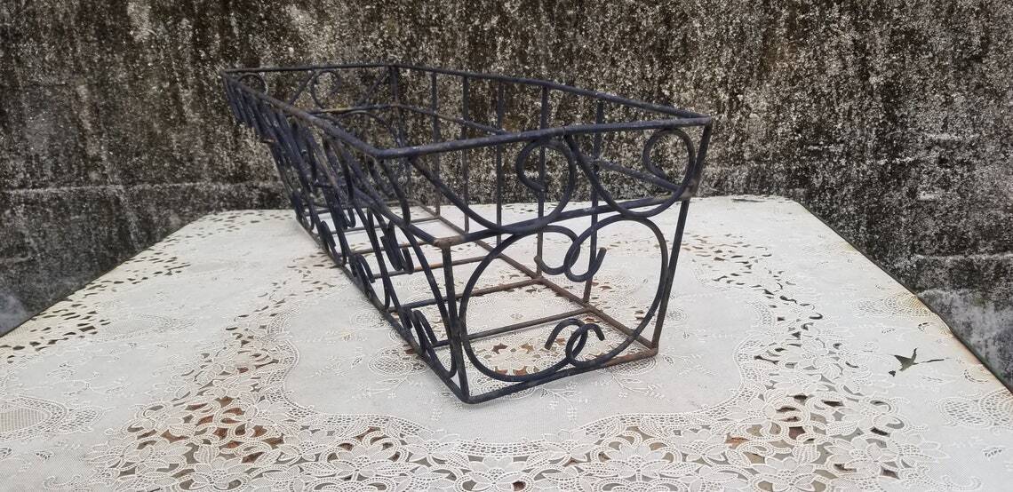 Oval Wrought Iron Flower Box