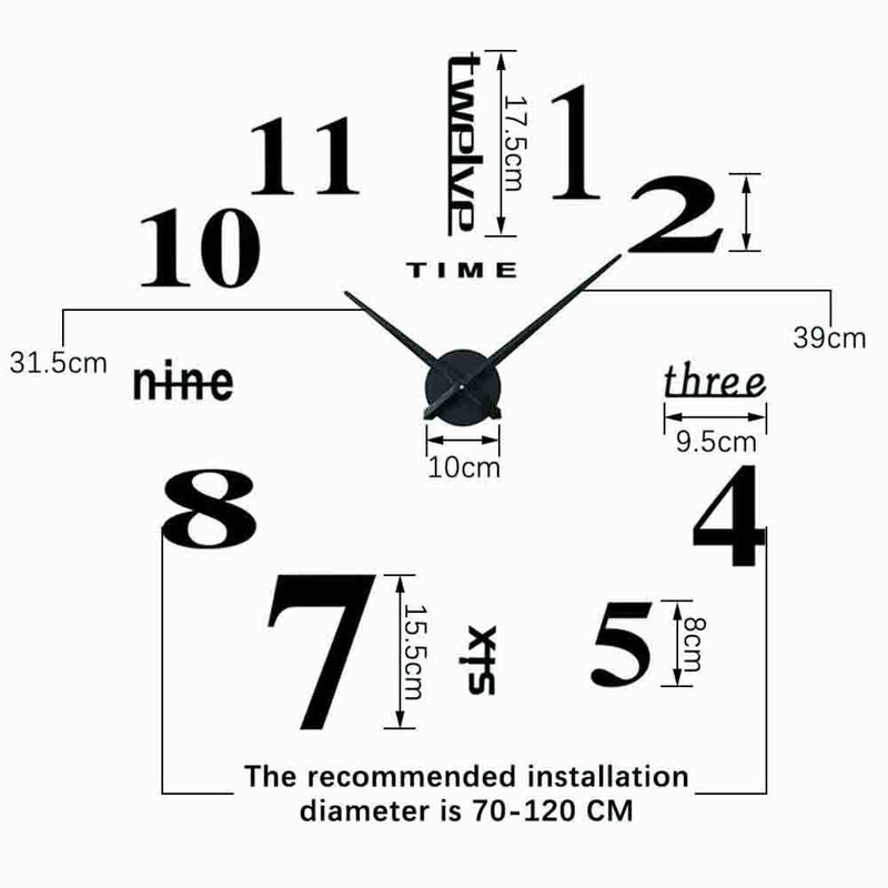 Oversized DIY 39.37'' Wall Clock