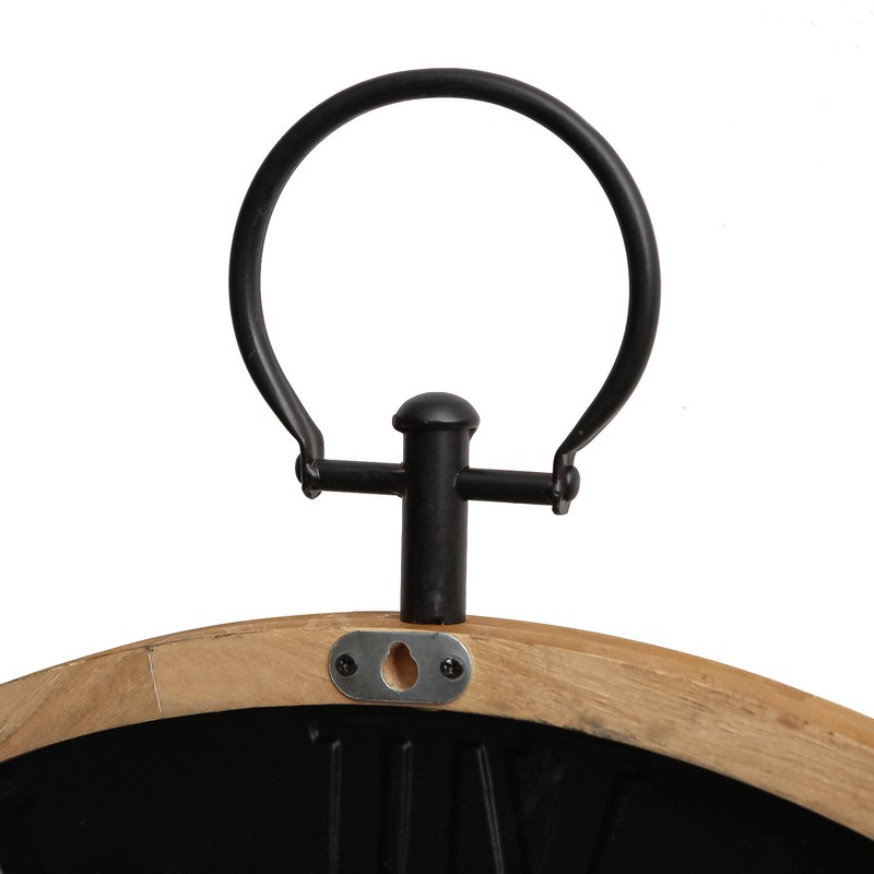 Oversized Jamel Round Metal with Top Loop 24.21" Wall Clock