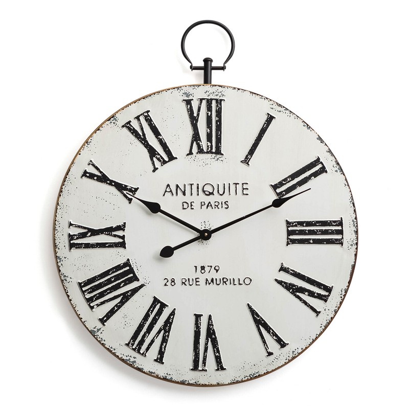 Oversized Jamel Round Metal with Top Loop 24.21" Wall Clock