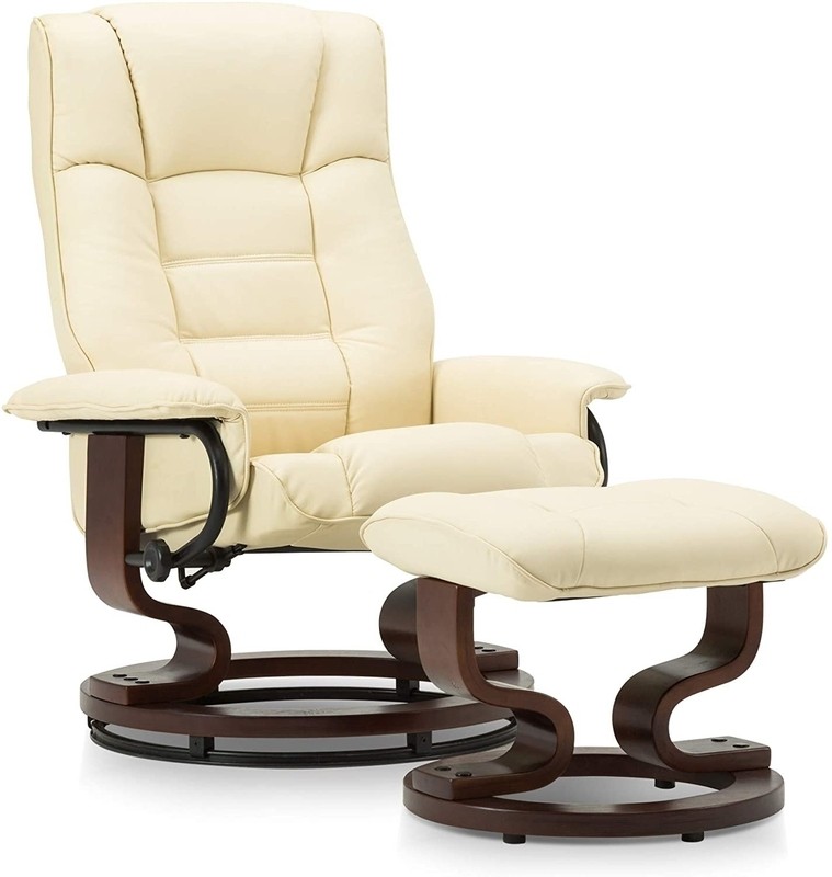Padang Sidempuan 30.3'' Wide Faux Leather Manual Swivel Ergonomic Recliner with Ottoman