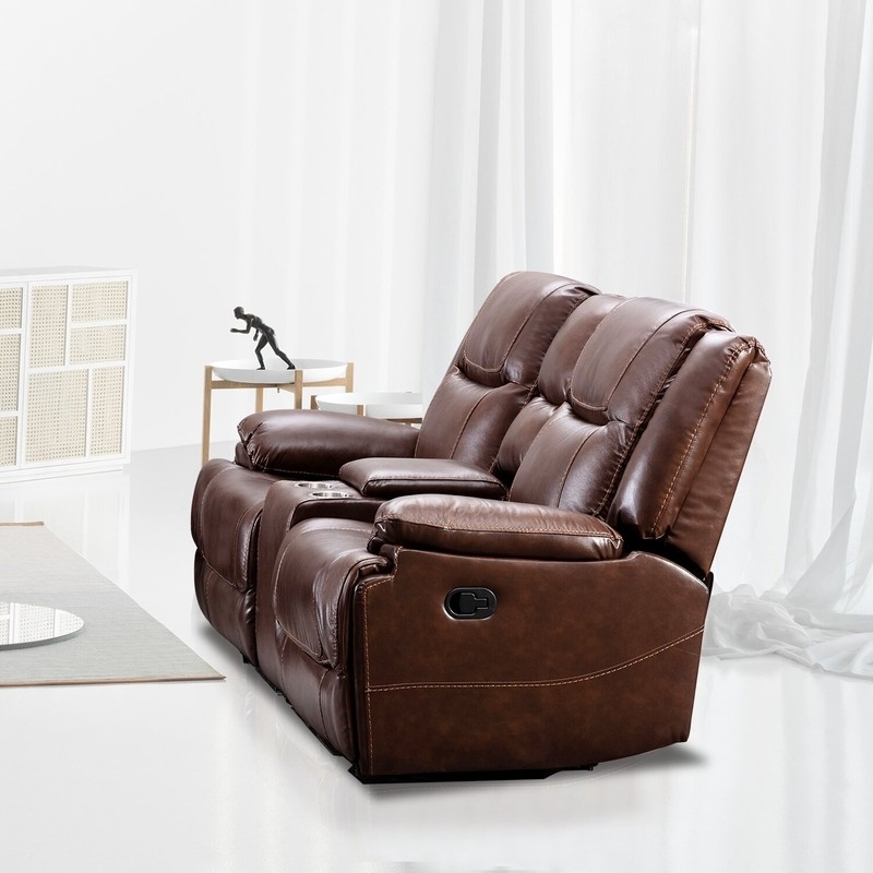 Pagedale 42'' Genuine Leather Pillow Top Arm Reclining Sofa Chaise