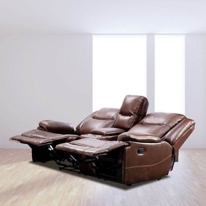 Pagedale 42'' Genuine Leather Pillow Top Arm Reclining Sofa Chaise