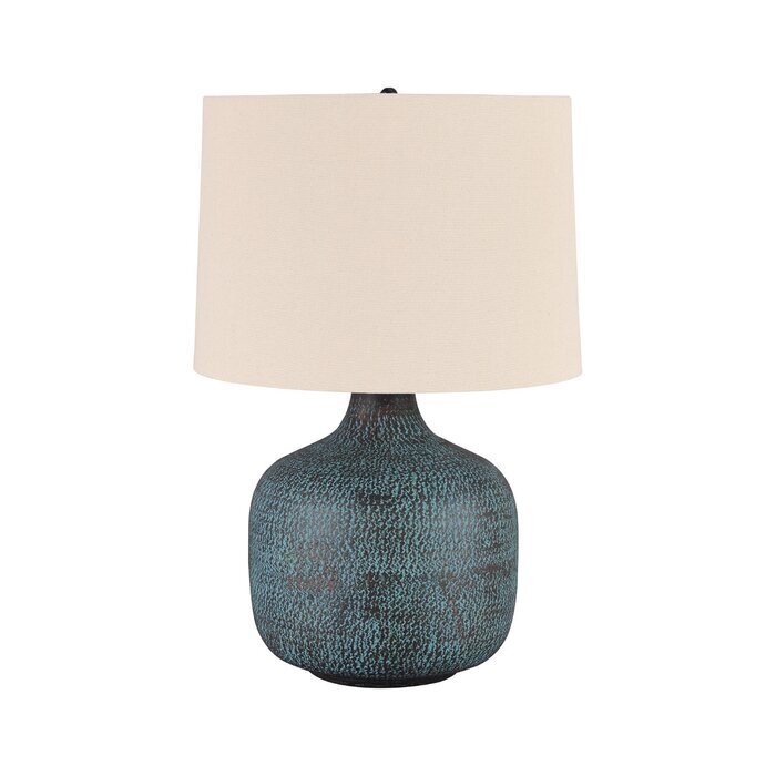 Patina Turquoise Bronze Brushed Lamp 