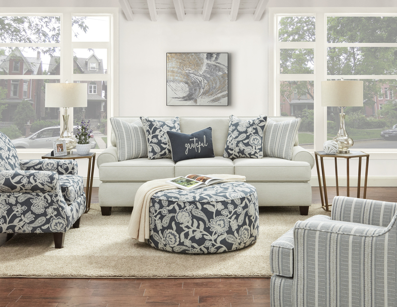 Paul 88'' Round Arm Sofa Bed with Reversible Cushions