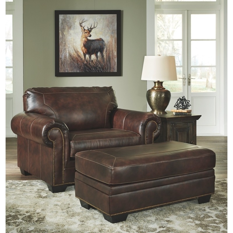 Pecora 54'' Wide Leather Match Chair And A Half