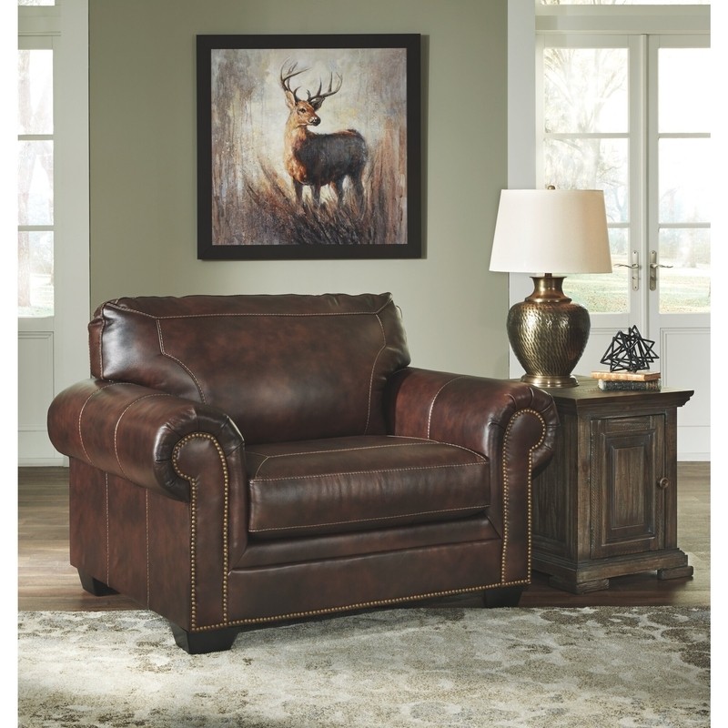 Pecora 54'' Wide Leather Match Chair And A Half