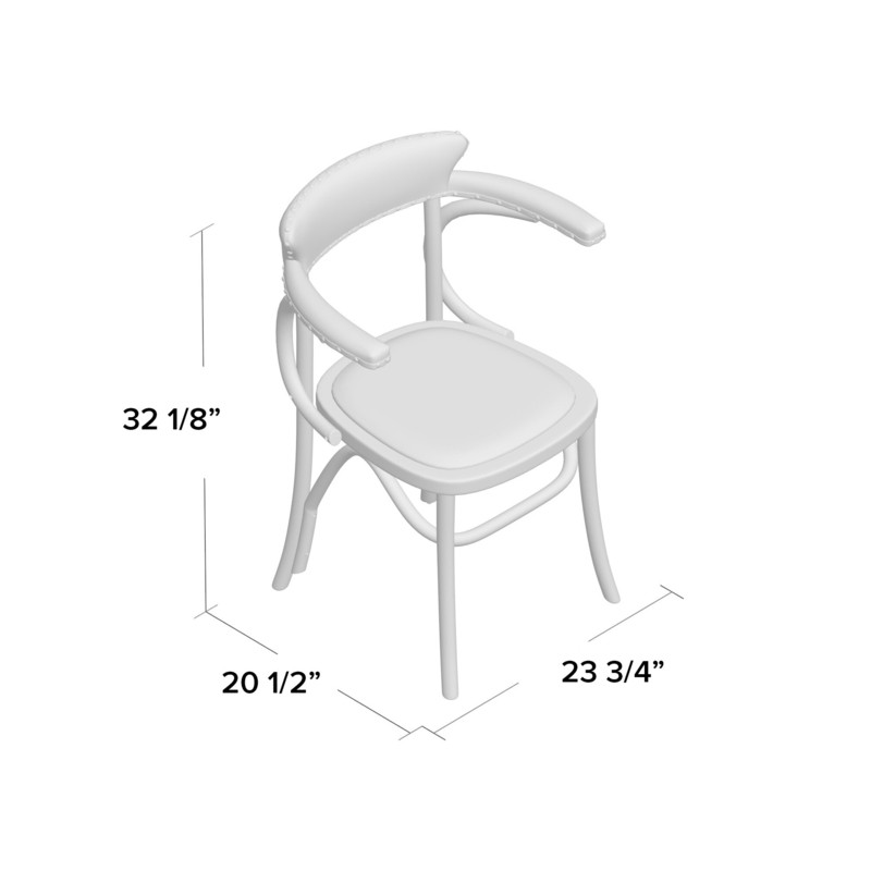 Pembrooke Arm Chair in Antique Black