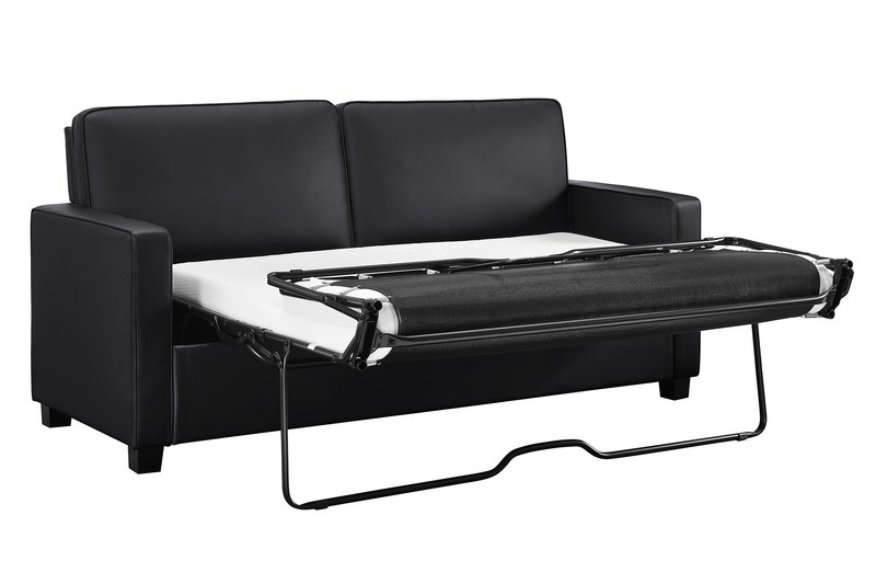 Perdomo 70'' Faux Leather Square Arm Sofa Bed