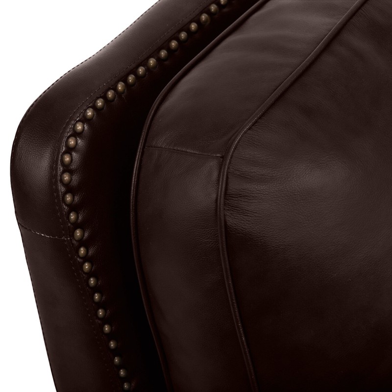 Perryton 204" Wide Genuine Leather Symmetrical Corner Sectional