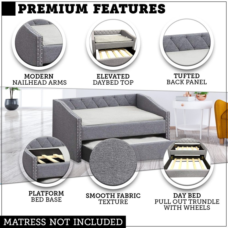 Pet Day Bed For Small Medium Size Dogs With Trundle Unit
