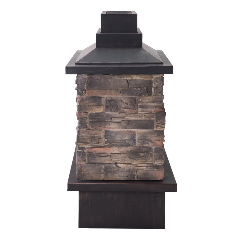 Pirtle 48.03'' H Steel Wood Burning Outdoor Fireplace