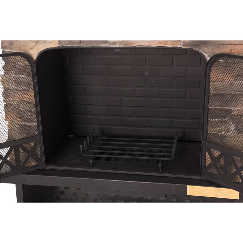 Pirtle 48.03'' H Steel Wood Burning Outdoor Fireplace