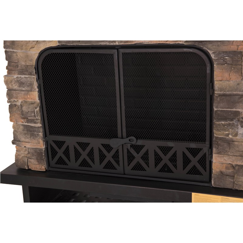 Pirtle 48.03'' H Steel Wood Burning Outdoor Fireplace