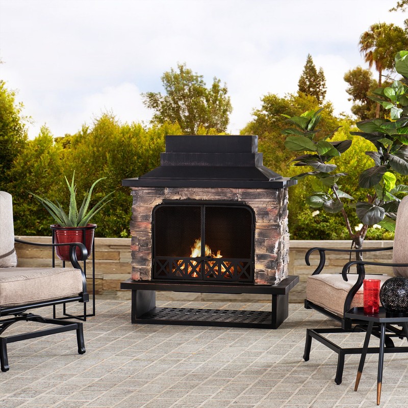 Pirtle 48.03'' H Steel Wood Burning Outdoor Fireplace