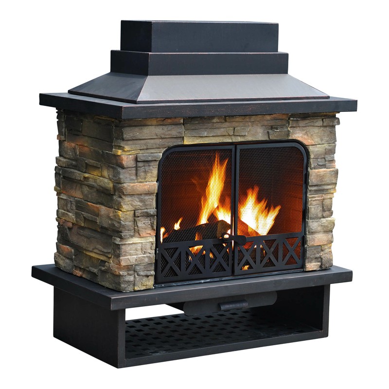 Pirtle 48.03'' H Steel Wood Burning Outdoor Fireplace