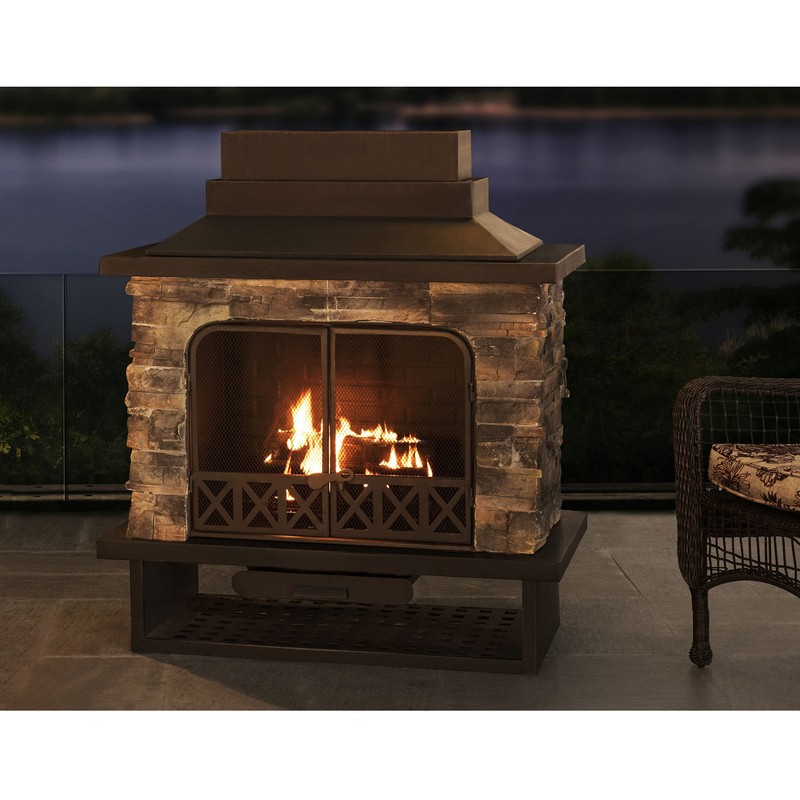 Pirtle 48.03'' H Steel Wood Burning Outdoor Fireplace
