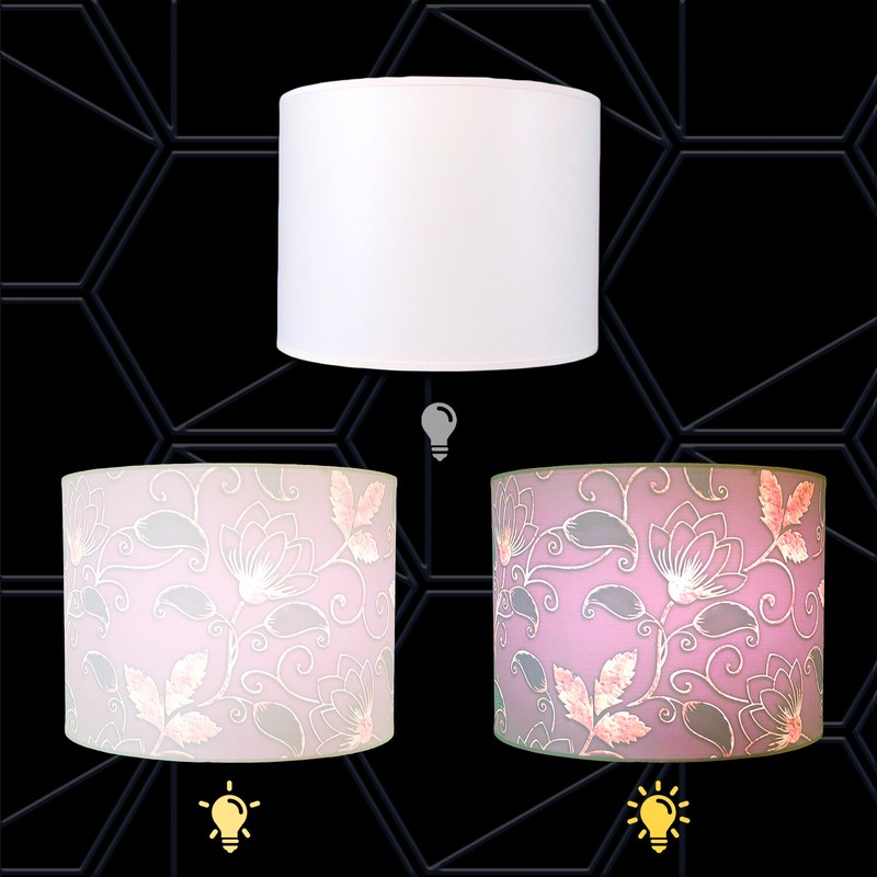 Plastic Drum Lamp Shade ( Spider ) in Golden Daisy