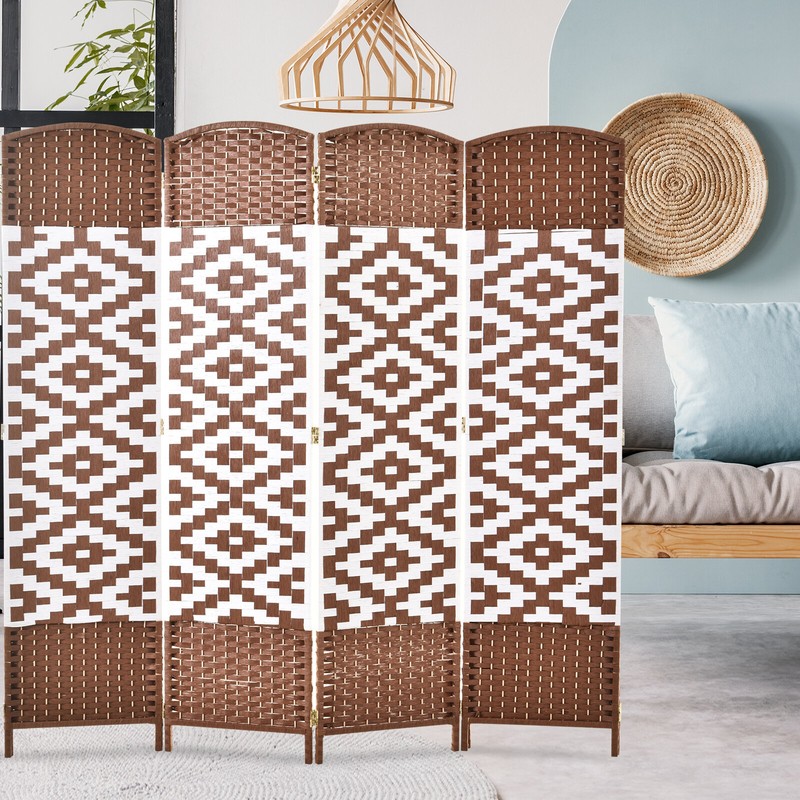 Plattsburg 70.9'' H Bamboo/Rattan Folding Room Divider
