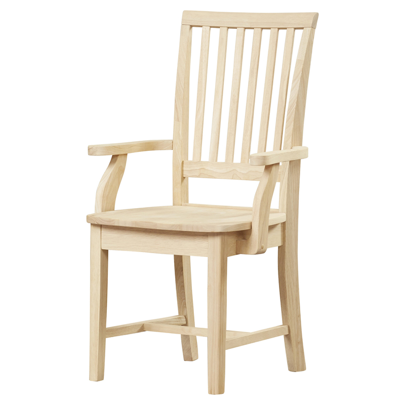 cheap wooden chair with arms