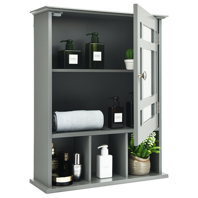 Plewak Surface Mount Framed 1 Door Medicine Cabinet with 3 Adjustable Shelves