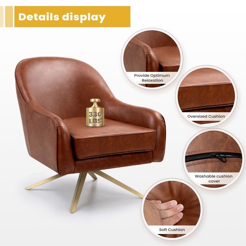 Pokorny 28.4'' Wide Swivel Armchair