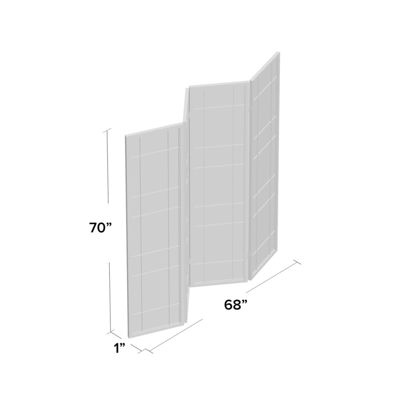 Pothier 70'' H 4 - Panel Solid Wood Folding Room Divider
