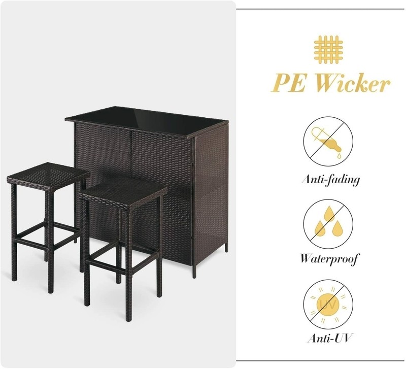 Powe Outdoor 3-Piece Bar Set