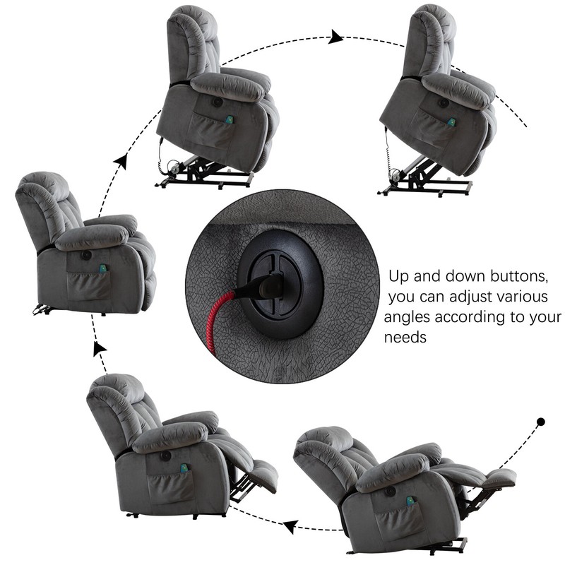 Power Reclining Heated Massage Chair