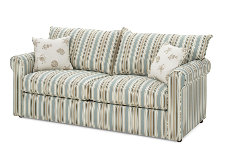 Presley Cotton Rolled Arm Sofa Bed with Reversible Cushions