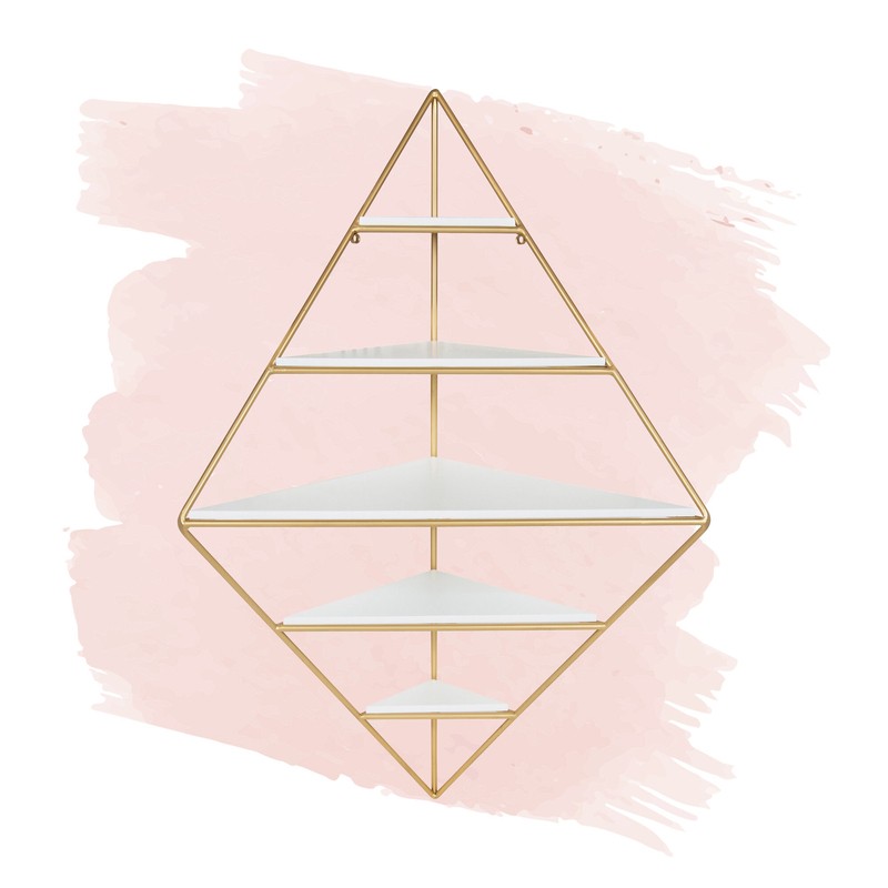 Quon 5 Piece Diamond Corner Shelf