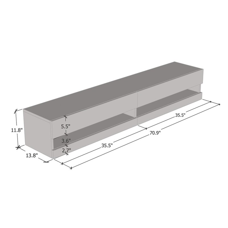 Ramsdell Floating TV Stand for TVs up to 78"