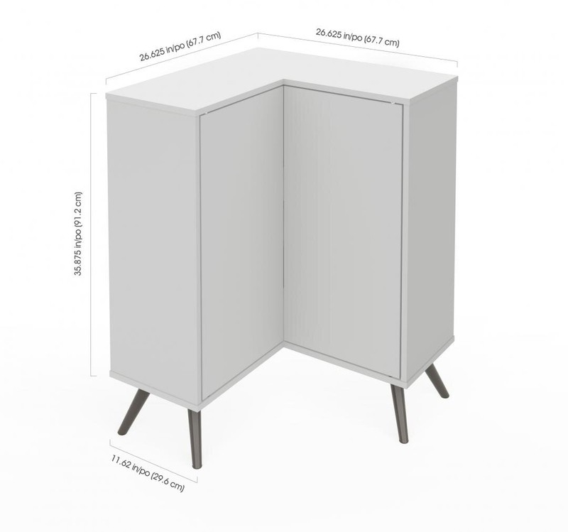 Raynham 35.9'' Tall 2 - Door Corner Accent Cabinet