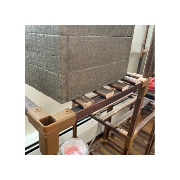 Rectangular Multi-Tiered Solid Wood Plant Stand