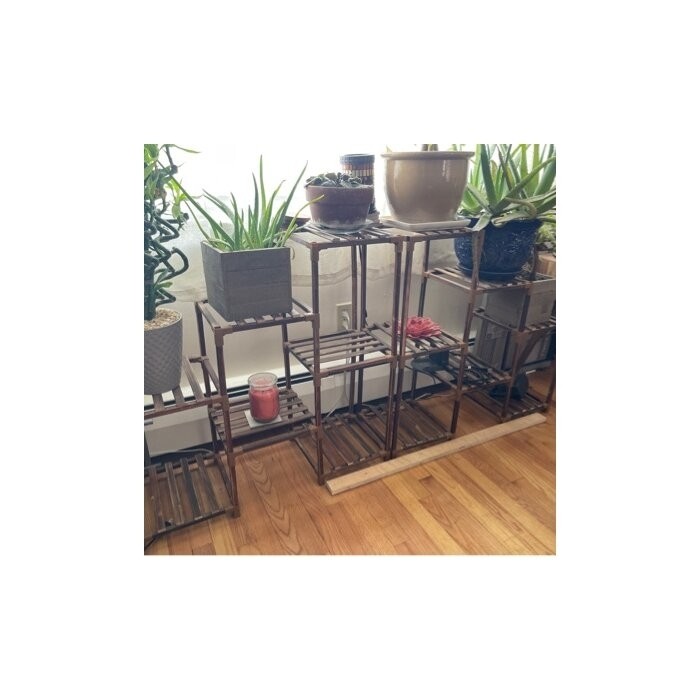 Rectangular Multi-Tiered Solid Wood Plant Stand