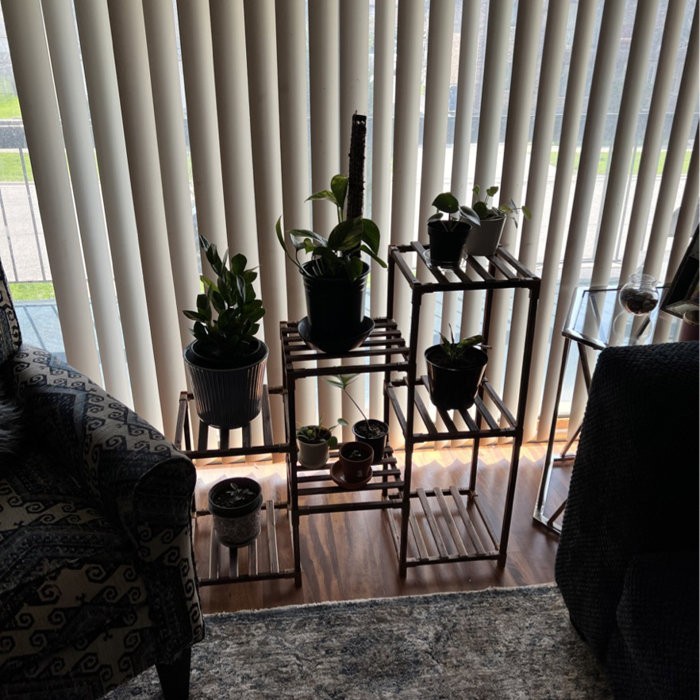 Rectangular Multi-Tiered Solid Wood Plant Stand