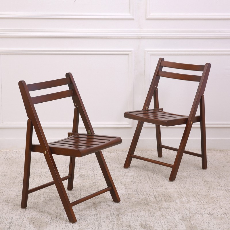 Red Barrel Studio® Kayla-Jade Solid Wood Patio Folding Chair Set of 2