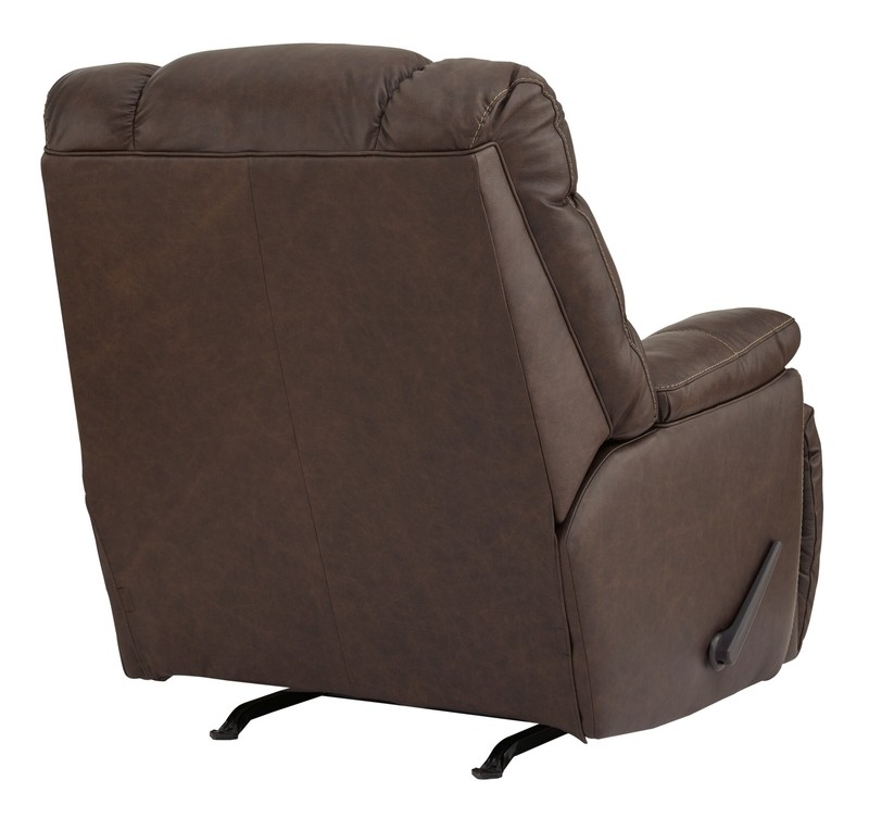 Renbuen 44'' Wide Leather Match Manual Rocker Standard Recliner