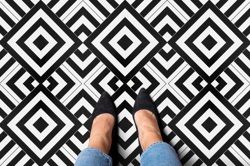 Retro Self Adhesive 12" x 12" x 1.5mm Vinyl Tile