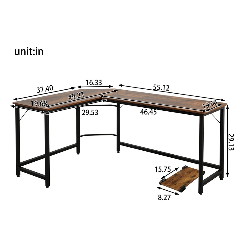 Reversible L-Shape Desk