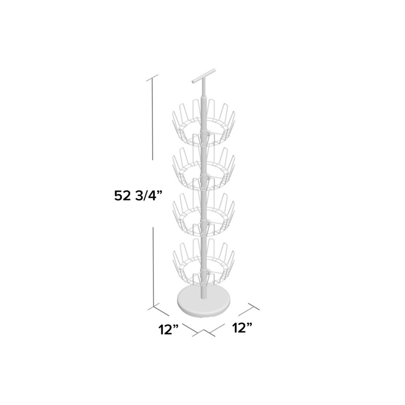 Revolving 24 Pair Shoe Rack