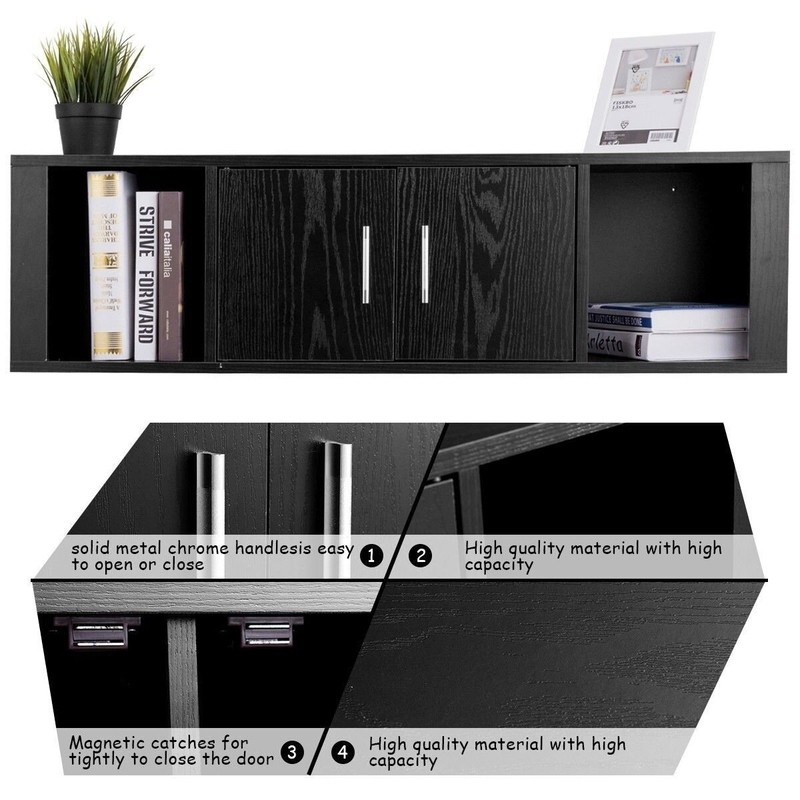 Rigdel 12'' H x 42.5'' W Floating Bookcase